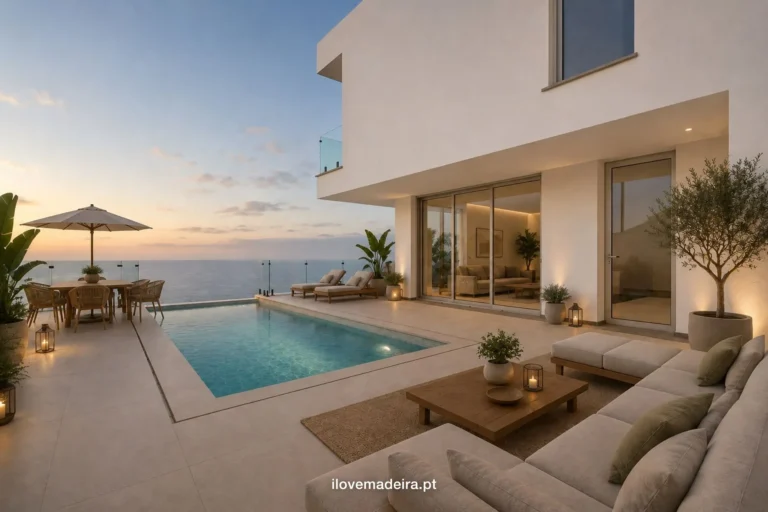 Three suite villa with private lift and ocean views in Arco da Calheta